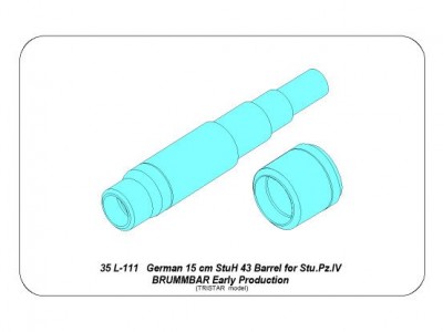 German 15cm StuH 43 Barrel for Stu.Pz. IV BRUMBAR Early - 8