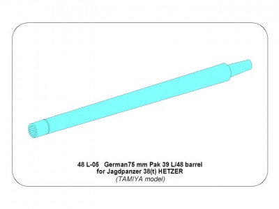 German75 mm Pak 39 L/48 barrel for Jagdpanzer 38(t) Hetzer - 6