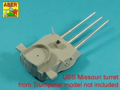 Main Armament for US battleship Iova or Missouri 406mm x9, 127mm x20 - 8