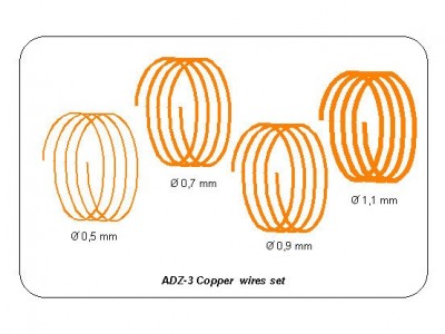 Wires set (diameter 0,5; 0,7; 0,9; 1,1 mm , length 1m each) - 3