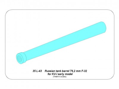 Lufa 76,2mm F-32 do radzieckiego czołgu KW-I wczesny model z 1941 - 5