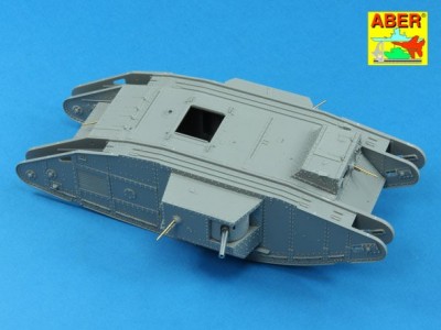 Barrels for British WWI Tank Mk.V (Male, Female or Hermaphrodite) for 6 pdr (57mm) gun x 2pcs. 8mm Hotchkiss m.1909 x 6pcs. - 10