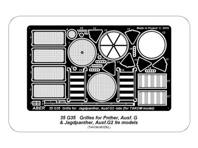 Grilles for Panther, Ausf.G  Jagdpnther, Ausf.G2–late models (Takom) - 15
