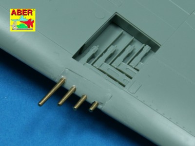 Set of 8 turned cal .50 (12,7mm) U.S. Browning M2 barrels for P-47 Thunderbolt - 5