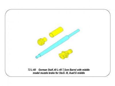 Lufa do niemieckich dział pancernych StuG.III, Ausf.G wersja pośrednia - 7