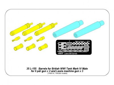 Barrels for British WWI Tank Mark IV – Male - 13