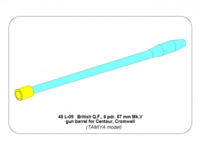 British Q.F., 6 pdr. 57 mm Mk.V gun barrel for Centaur, Cromwell - 6