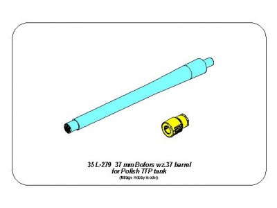 37 mm Bofors wz.37 barrel for Polish 7TP tank - 11