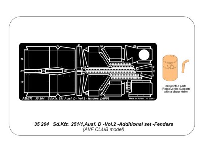 Armoured personnel carrier Sd.Kfz. 251/1 Ausf. D - vol. 2 - additional set - fenders - 16