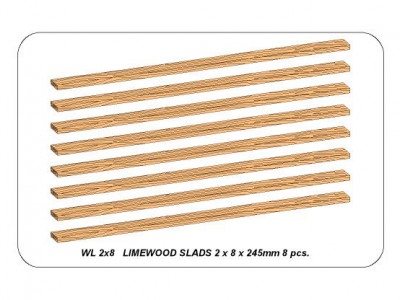 Listwy drewniane z lipy 2 x 8 x 245mm x 8 szt. - 4