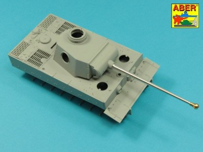 7,5cm gun barrel with single baffle muzzle brake for German Tank Tiger I, Ausf.H2 (Dragon) - 3