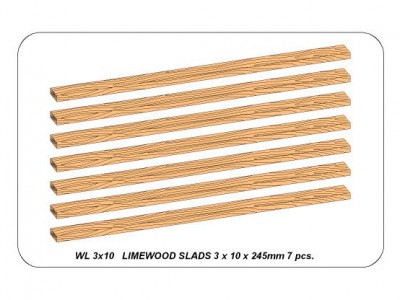 Listwy drewniane z lipy 3 x 10 x 245mm x 7 szt. - 5