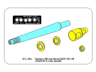 German 105mm Barrel leFH 18 L/28 (StuH 42 G Late model) - 4