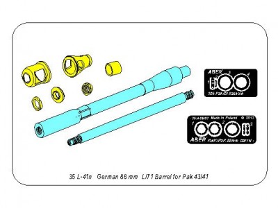 German 88 mm L/71 Barrel for PaK 43/41