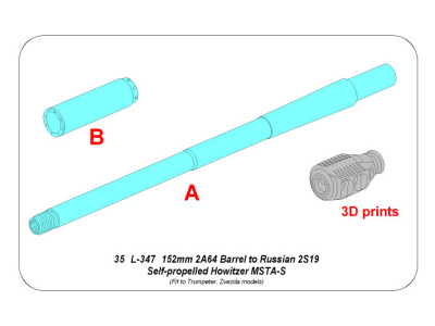 152mm 2A64 Barrel to Russian 2S19 Howitzer MSTA-S - 15