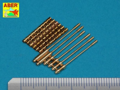 Set of 6 turned U.S. cal .50 (12,7mm) Browning M2 barrels for P-51 Mustang - 2