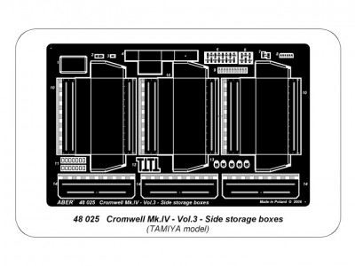 British cruiser tank Cromwell Mk.IV - vol. 3 - additional set - side storage boxes