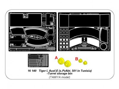 Tiger I, E Tunisia 501 abt.- Turret storage bin - 24