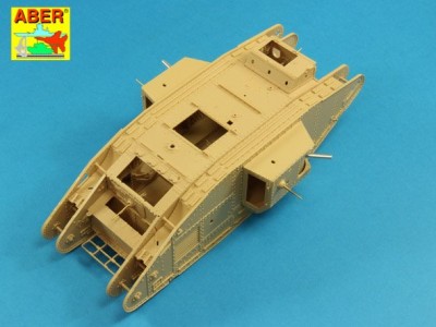 Lufy do brytyskiego czołgu z I WŚ Mk.V - 6 funtów x 2 i KM Hotchkiss x 4 - 5