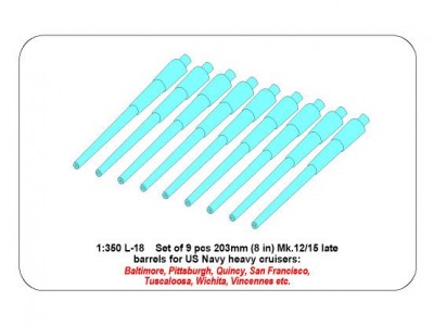 Set of 9 pcs 203 mm barrels for San Francisco type - 6