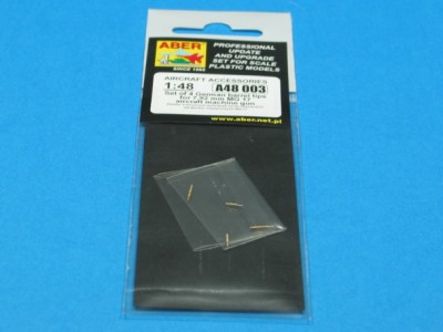 Zestaw 4 toczonych końcówek luf do niemieckich karabinów maszynowych MG17 - 5