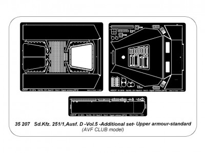 Armoured personnel carrier Sd.Kfz. 251/1 Ausf. D - vol. 5 - additional set - upper standard armour - 4