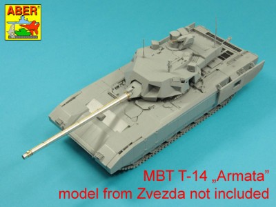 Armament for Russian Main Battle Tank T-14 ARMATA barrel for 125 mm 2A82-1M cannon & barrel for 12,7 mm Kord AA MG - 5