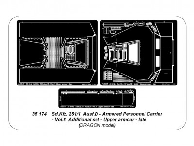 Armoured personnel carrier Sd.Kfz. 251/1 Ausf. D - vol. 8 - additional set - upper armour, late - 4