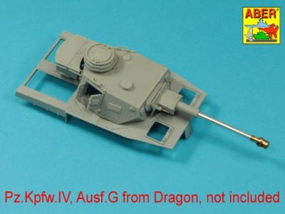 German 75mm barrel for KwK40L/43 with early model muzzle brake for Pz.Kpfw. VI, Ausf.G - 3