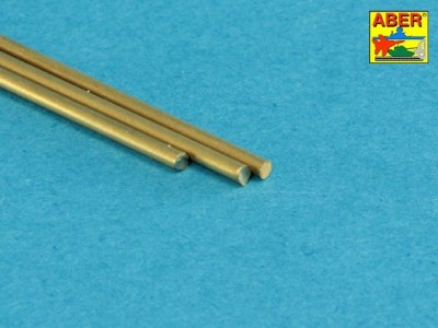 Brass  round rods Ø 1,2mm length 245mm x 3 pcs. - 3