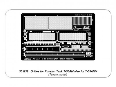 Grilles for Russian Tank T-55AM also for T-55AMV - 10