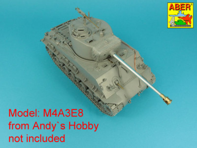 Muzzle brake for 76 mm M1A2 barrel to U.S. Sherman M4A3E8 tank - 5