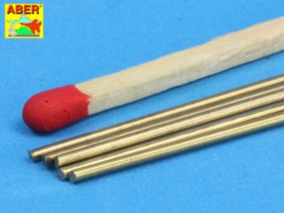 Brass  round rods Ø 1,0mm length 245mm x 5 pcs. - 2