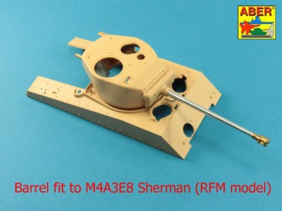 U.S 76 mm M1A2 barrel with muzzle brake for Sherman M4 series tanks with M62 mount - 18