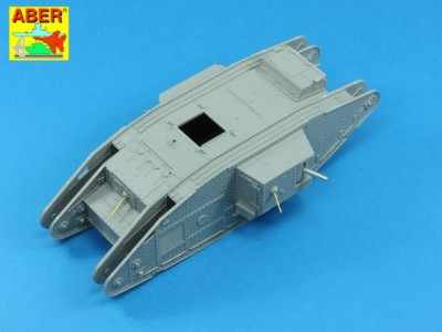 Barrels for British WWI Tank Mk.V (Male, Female or Hermaphrodite) for 6 pdr (57mm) gun x 2pcs. 8mm Hotchkiss m.1909 x 6pcs. - 7