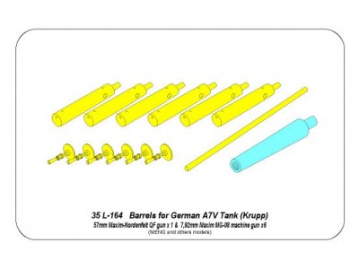Zestaw luf do niemieckiego czołgu A7V  - 10