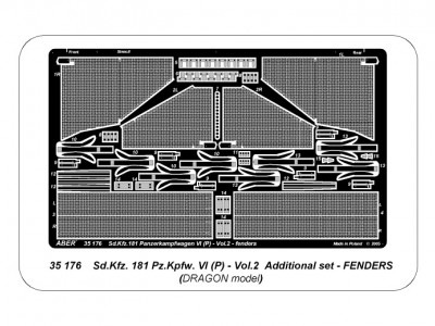 Sd.Kfz.181 Pz.Kpfw.VI (P) - vol. 2 - additional set - fenders