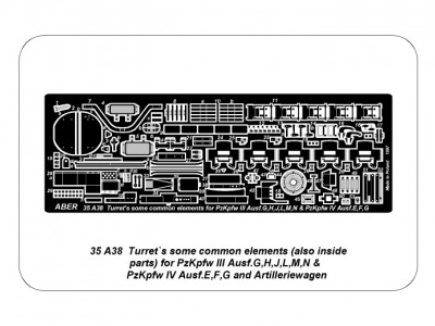 Wspólne elementy do wieży Pz.III G,H,J,L,M,N oraz Pz.IV E,F,G - 4