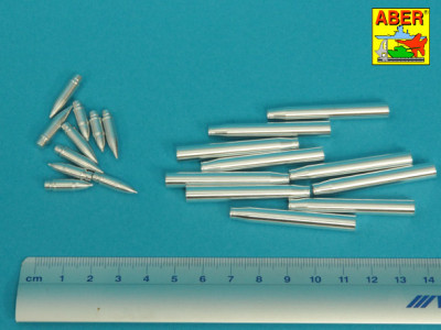 Set of 7,5cm projectiles x 10 pcs. for  German A/T gun PaK 40 - 2
