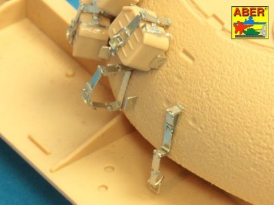 Mounts for additional ammunition boxes used on Soviet tanka like: T-54; T-55 or T-62 - 7