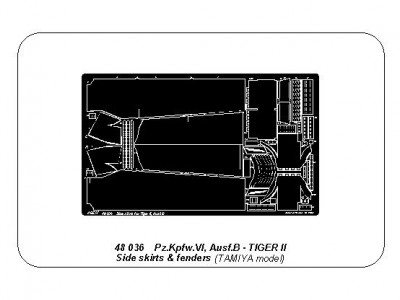 Niemiecki czołg ciężki Pz.Kpfw.VI, Ausf.B TIGER II - błotniki i osłony boczne - 9