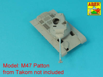 90 mm M-36 tank barrel with T-Shaped Muzzel Brake for without mantlet cover for U.S. M47 or M48A3 Patton tanks - 3