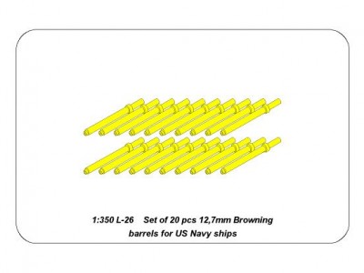 Set of 20 pcs 12,7 mm (0.5in) Browning barrels for US Navy ships - 4
