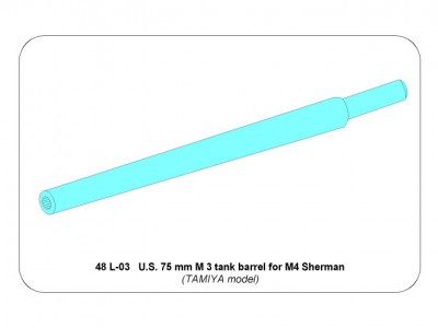 U.S. 75 mm M 3 tank barrel for M4 Sherman - 5