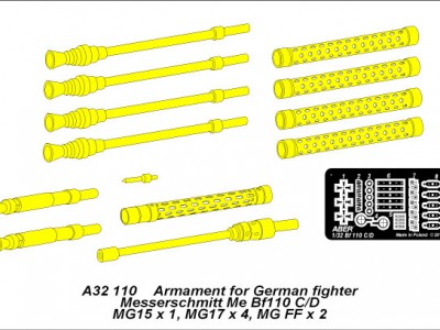 Armament for German fighter Me 110 C/D - 5
