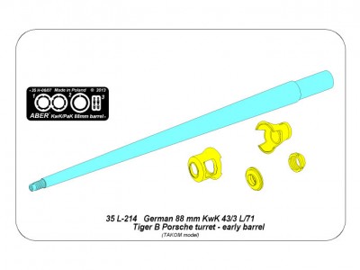 Barrel for German 8,8cm Kw.K 43 (L/71) gun used on Tiger B Porsche turret-early - 8