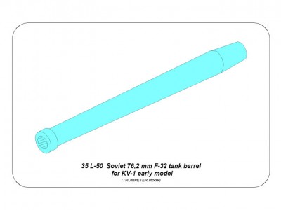 Lufa 76,2mm F-32 do radzieckiego czołgu KW-1 - wczesny model - 5