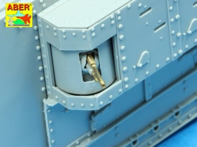 Barrels for British WWI Tank Mk.V (Male, Female or Hermaphrodite) for 6 pdr (57mm) gun x 2pcs. 8mm Hotchkiss m.1909 x 6pcs. - 4