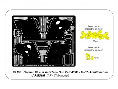 German 88 mm Anti-tank gun PaK 43/41 - vol. 2 - additional set - armour