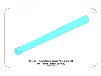 Lufa 76,2mm F-34 do radzieckiego czołgu T-34/76 model z 1941/43 - 5